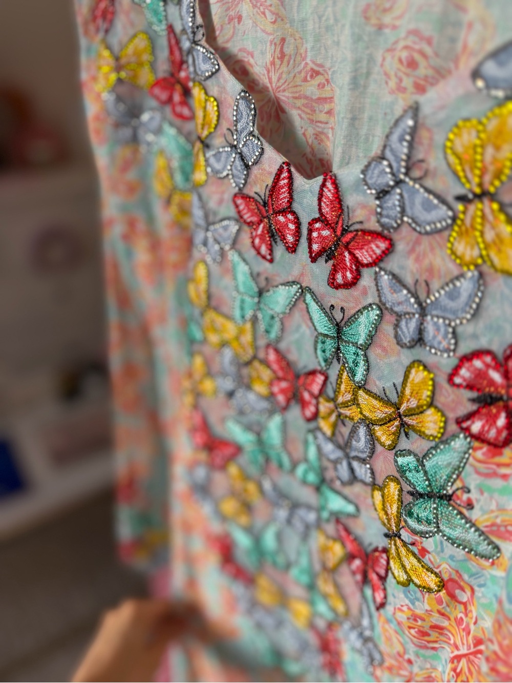Handmade Embroidered Traditional Emirati Butterfly Dress